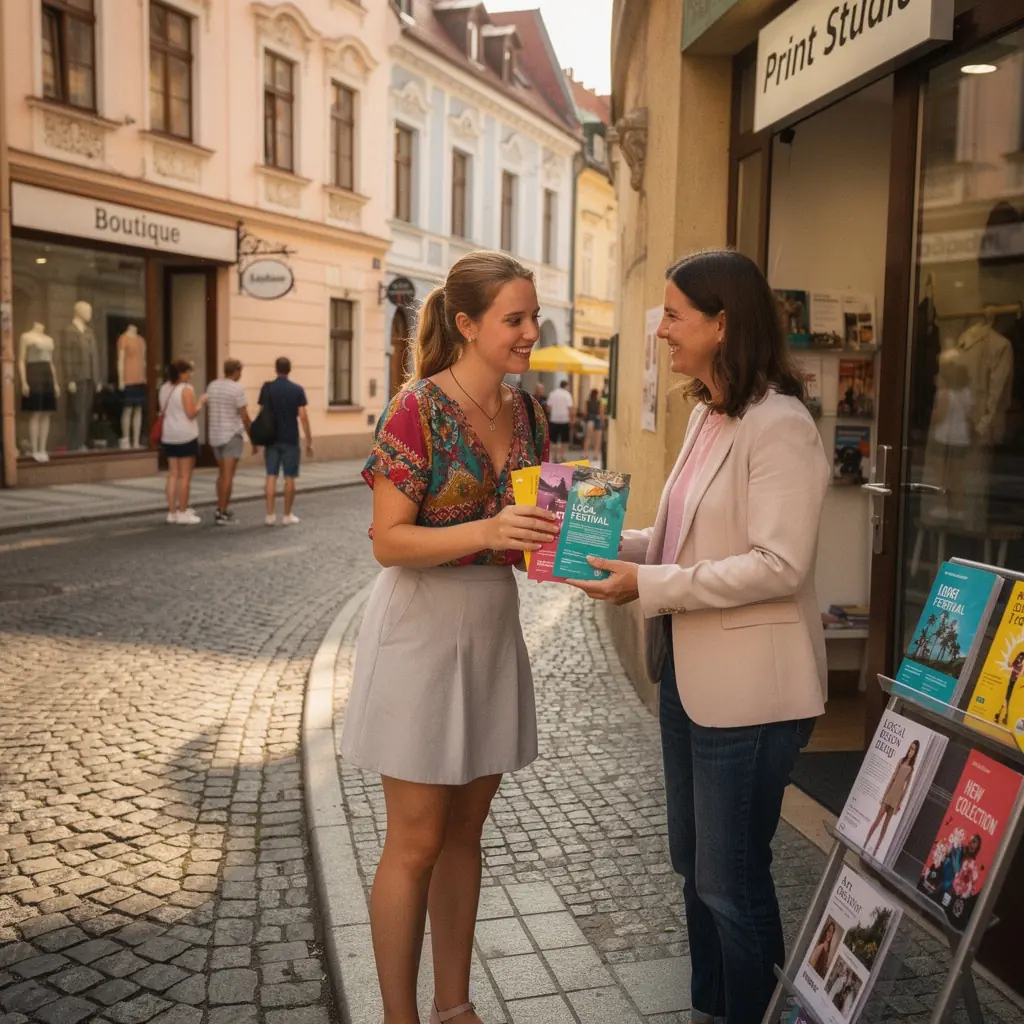 Detailní pohled na vysoce kvalitní tiskové stroje ve studiu