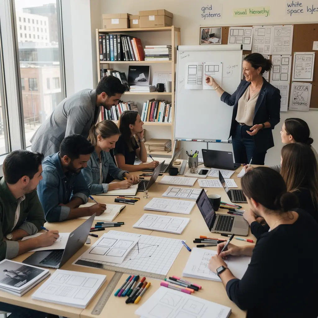 Hotová brožura s atraktivním designem ležící na stole