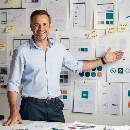 Ukázka barevného brožury s moderním designem